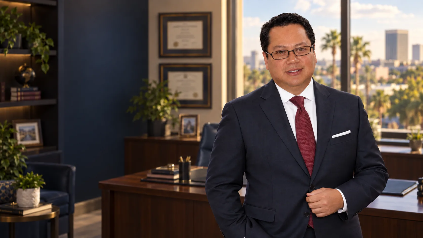 Attorney J. Francisco Tinoco in his office